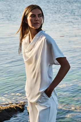 Mela Purdie Scallop Tank White