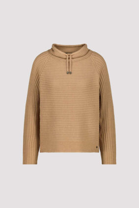 Monari Basic Rib Sweater Cognac