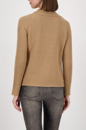 Monari Basic Rib Sweater Cognac