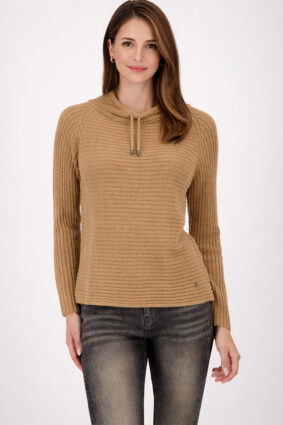 Monari Basic Rib Sweater Cognac