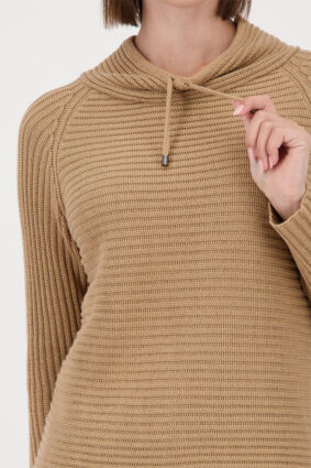 Monari Basic Rib Sweater Cognac