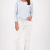 Monari Basic T-Shirt W Jewelry Chain Ice Blue