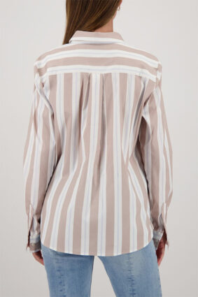 Monari Blouse Cotton Stripes Ltemcht Ptn
