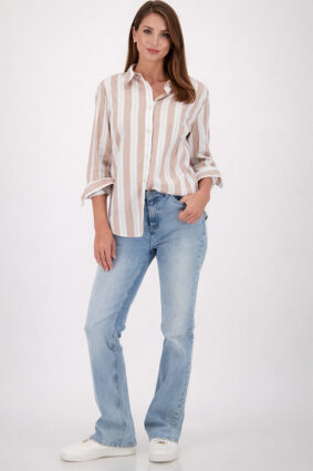 Monari Blouse Cotton Stripes Ltemcht Ptn
