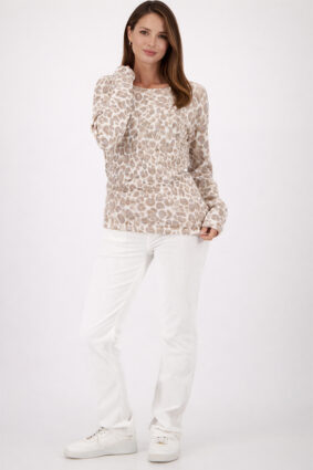 Monari Sweater Wall-Over Leopard Prt Ltemcht Ptn