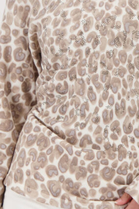 Monari Sweater Wall-Over Leopard Prt Ltemcht Ptn