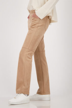 Monari Velour Pants 83cm Cognac