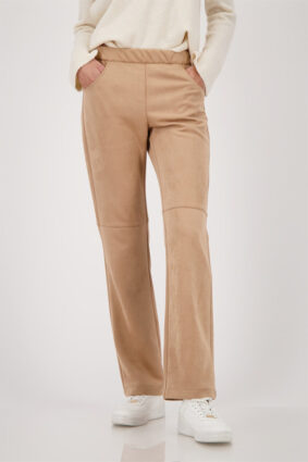 Monari Velour Pants 83cm Cognac