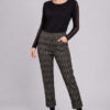 Peruzzi Mesh Stripe Sleeve Top Black