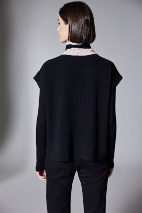 Peruzzi Sleeveless Top Fleece Black