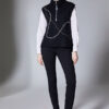 Peruzzi Zip Knit Tabard Blk Ecru