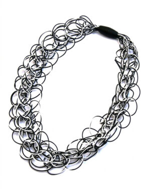 Rosalba Galati Tejers PVC Necklace BlackWhite
