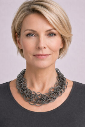 Rosalbagalati Tejers PVC Necklace Silver