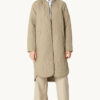 Ilse Jacobsen longline quilt coat in greige neutral tone