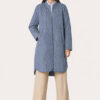 Ilse Jacobsen longline quilt coat in grey blue