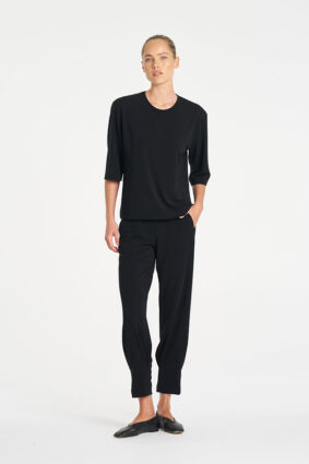 Mela Purdie Jet Pant Black classic tapered travel pants