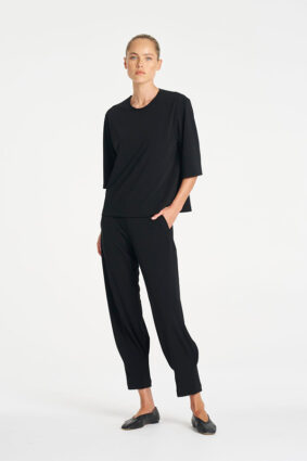 Mela Purdie Jet Pant Black classic tapered travel pants
