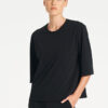 Mela Purdie Black Plaza Crew Top relaxed silhouette lightweight travel top