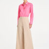 Mela Purdie Saville Shirt in Floss pink, a relaxed-fit long sleeve tailored button-up shirt for women