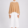 Mela Purdie Slice Throw in Camel color flowing silhouette layering piece