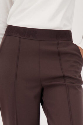 Monari Basic Lettering Pants Brownie