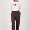 Monari Basic Lettering Pants Brownie