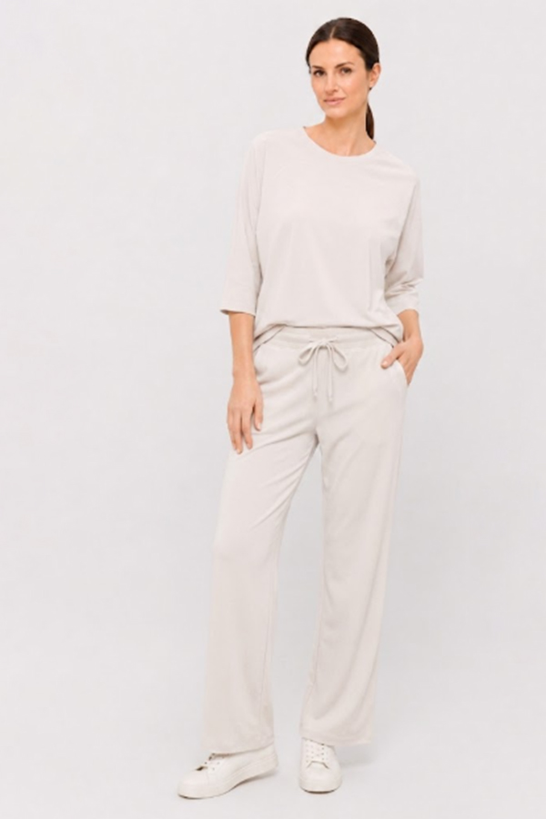 Raffaello Rossi Candice Pant Chalk in sustainable high-tech jersey fabric