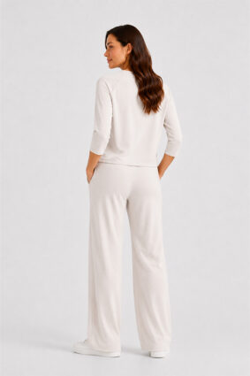 Raffaello Rossi Candice Pant Chalk in sustainable high-tech jersey fabric