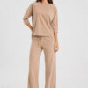 Raffaello Rossi Candice straight leg pants in Warm Taupe