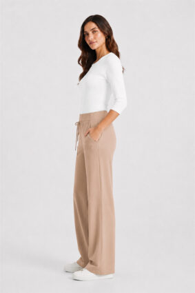 Raffaello Rossi Candice straight leg pants in Warm Taupe