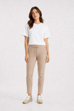 Raffaello Rossi Candy jogger pants in Warm Taupe