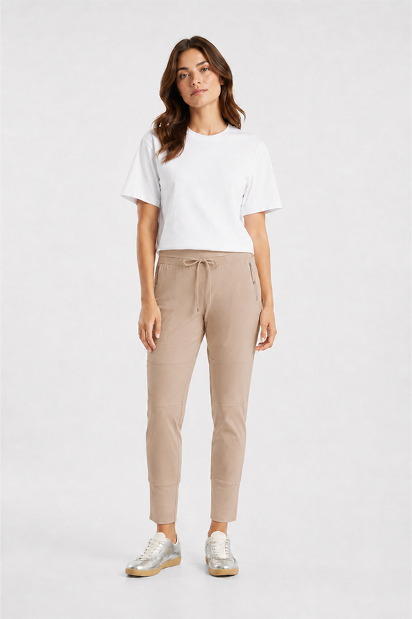 Raffaello Rossi Candy jogger pants in Warm Taupe