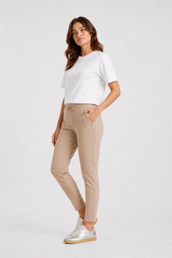 Raffaello Rossi Candy jogger pants in Warm Taupe