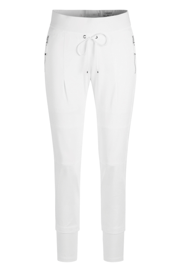 Raffaello Rossi Candy Jogger Pant White in ultra-lightweight high-tech jersey fabric