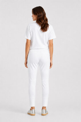 Raffaello Rossi Candy Jogger Pant White in ultra-lightweight high-tech jersey fabric