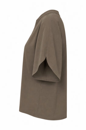 Raffaello Rossi Loui Top Olivin with V-neckline and subtle balloon sleeves