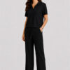 Raffaello Rossi Phina Polo Minisquare Black shirt with technical jersey fabric
