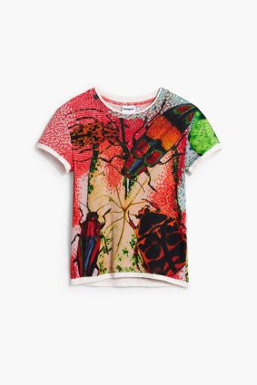 Desigual Designer T-Shirt Tutti Fruti styled with relaxed denim and footwear