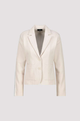 Monari basic blazer jacket in cpg beige with a tailored cut and lapel collar