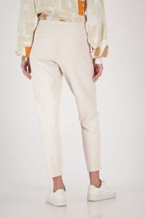 Beige Monari Basic Sweatpants featuring a tapered leg and elasticated tie-up waistband
