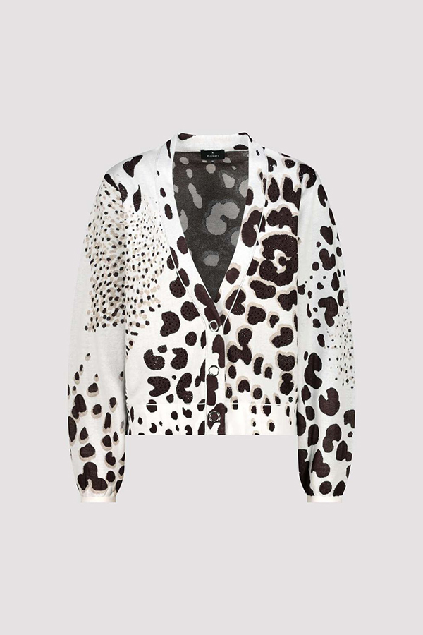 Monari Jacket Leo Jacquard Jacket Dk Choco Ptn - Image 6