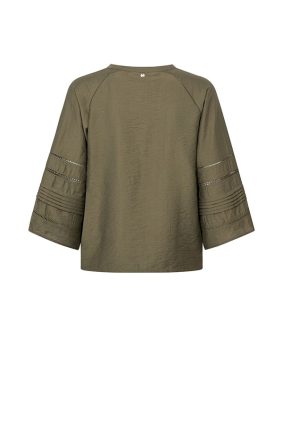 Mos Mosh Aleysa Nile Blouse in Olive Night