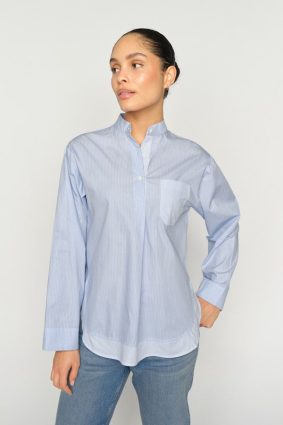 Mos Mosh Bronwyn Stripe Shirt Brnb Blue