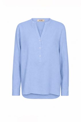 Mos Mosh Danna Linen Blouse Brnb Blue f