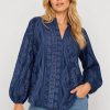 Mos Mosh Gataallo Blouse Crown Blue
