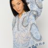 Mos Mosh Wylde Orchid Blouse Brnr Blue with floral print