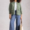 Relaxed fit blue linen trousers by White Stuff