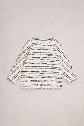 White Stuff Demi Dolman Top Ivory PR on model