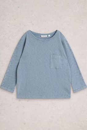 White Stuff midnight blue dolman sleeve top