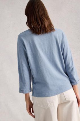 White Stuff midnight blue dolman sleeve top